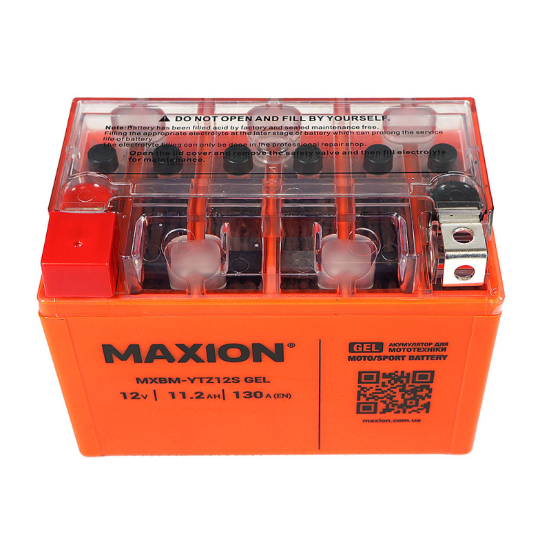 Мото акумулятор MAXION 24MXBM-YTZ12S GEL (12V, 11,2Ah, 130A, +/-)