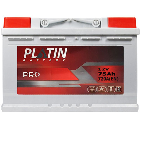 Автомобільний акумулятор PLATIN Pro MF  75Ah 720A L+ (L3)
