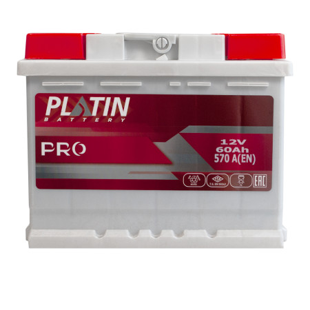 Автомобільний акумулятор PLATIN Pro MF  60Ah 570A R+ (L2)