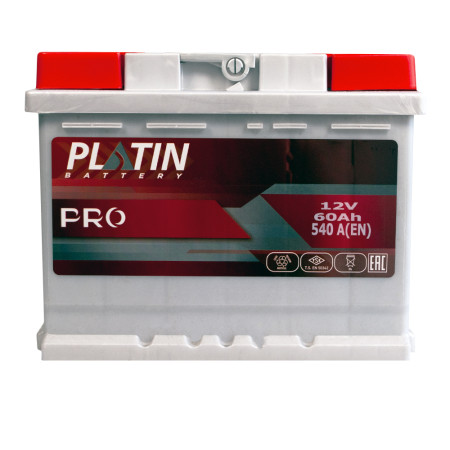 Автомобільний акумулятор PLATIN Pro MF  60Ah 540A R+ (L2)