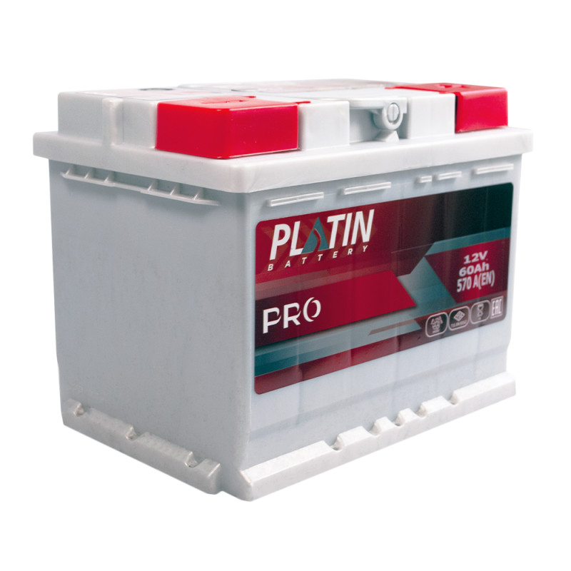 Автомобільний акумулятор PLATIN Pro MF 60Ah 570A R+ (L2)