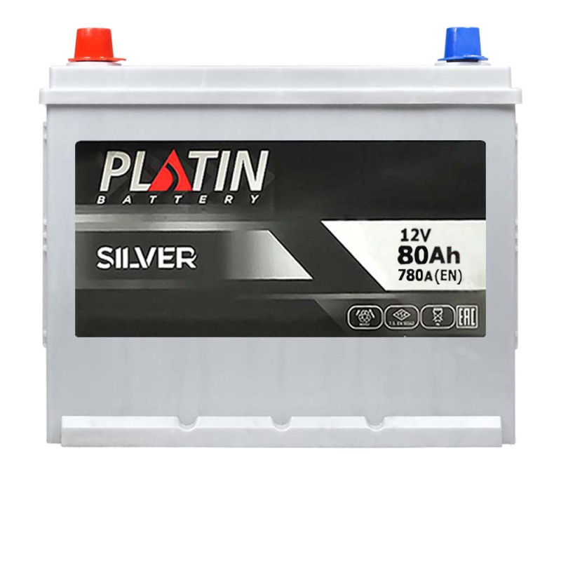 Автомобільний акумулятор PLATIN Silver Asia SMF 80Ah 780A L+ (N50) н.к.