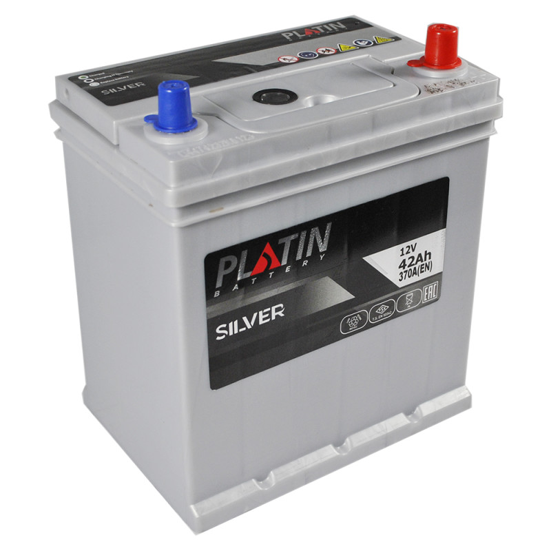 Автомобільний акумулятор PLATIN Silver Asia SMF 42Ah 370A R+ (NS40) т.к. н.к