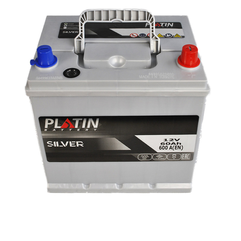 Автомобільний акумулятор PLATIN Silver Asia SMF 60Ah 600A R+ (D23) н.к.