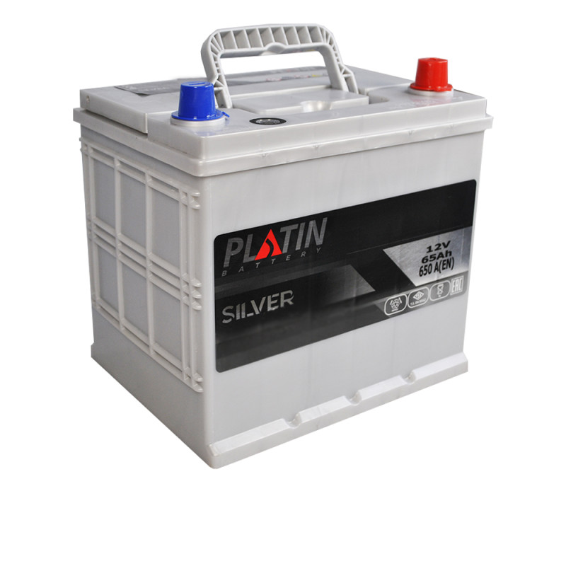 Автомобільний акумулятор PLATIN Silver Asia SMF 65Ah 650A R+ (D23) н.к.