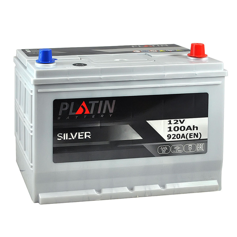 Автомобільний акумулятор PLATIN Silver Asia SMF 100Ah 920A R+ (N70) н.к.