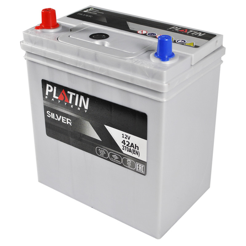 Автомобільний акумулятор PLATIN Silver Asia SMF  42Ah 370A L+ (NS40) т.к.
