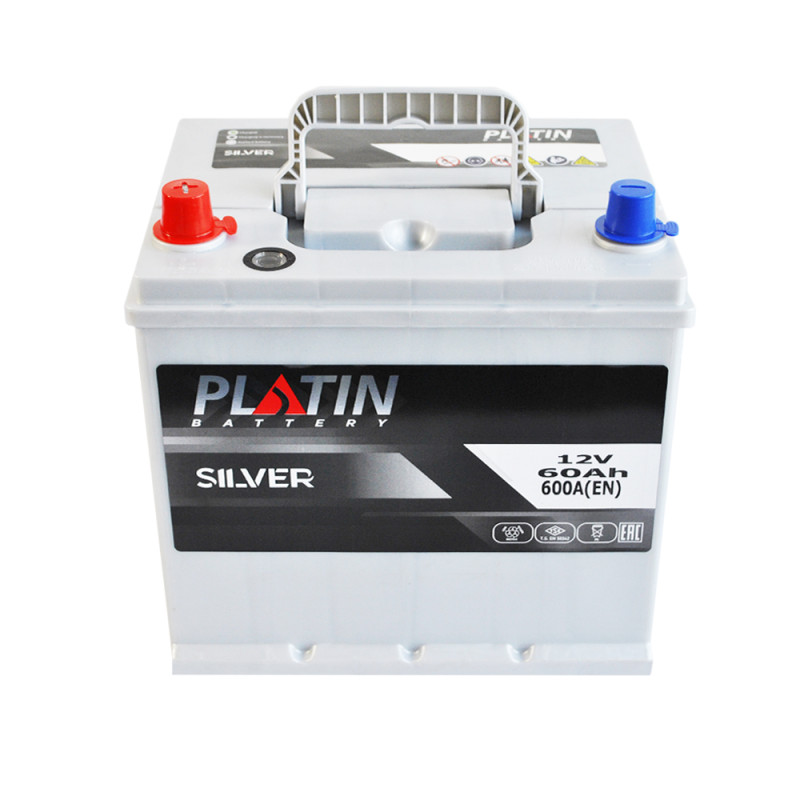 Автомобільний акумулятор PLATIN Silver Asia SMF 60Ah 600A L+ (D23) н.к.