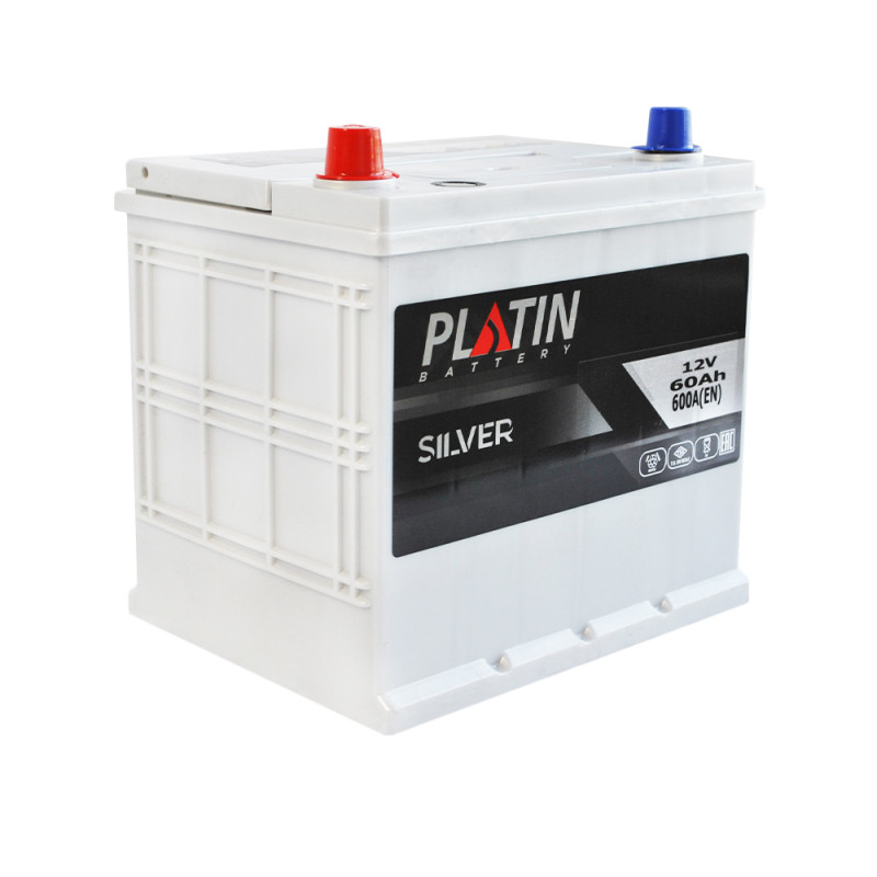 Автомобільний акумулятор PLATIN Silver Asia SMF 60Ah 600A L+ (D23) н.к.