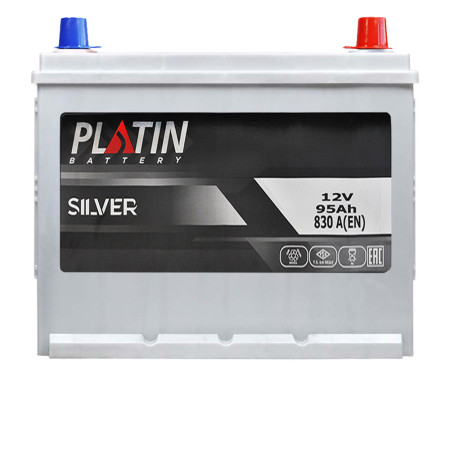 Автомобільний акумулятор PLATIN Silver Asia SMF  95Ah 830A R+ (N70)  н.к.