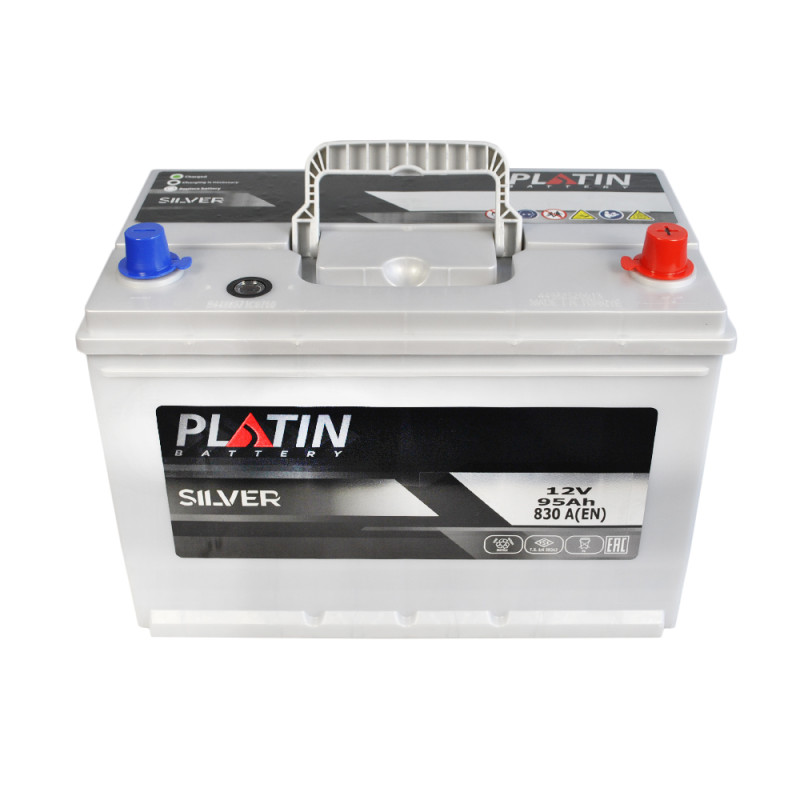 Автомобільний акумулятор PLATIN Silver Asia SMF  95Ah 830A R+ (N70)  н.к.