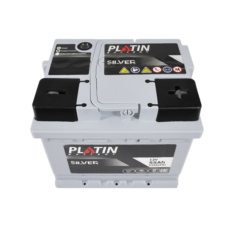Автомобільний акумулятор PLATIN Silver MF  55Ah 520A R+ (h=175)
