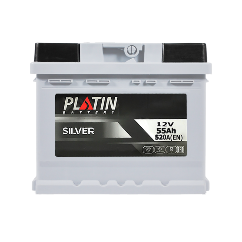 Автомобільний акумулятор PLATIN Silver MF  55Ah 520A R+ (h=175)
