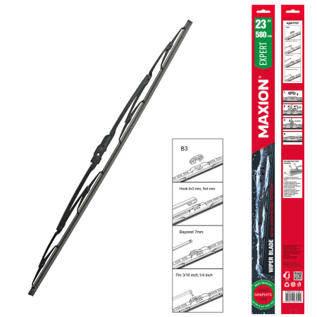 Щітка склоочисника каркасна MAXION Expert 23”/ 580мм з адаптером