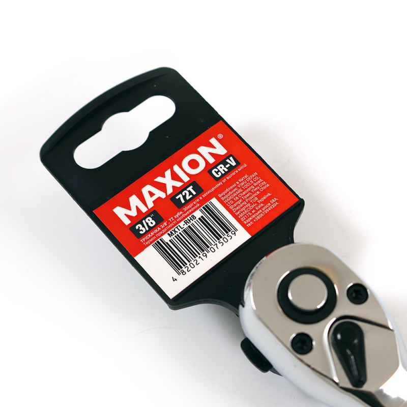 Тріскачка 3/8", 72 зуби, Cr-V, MAXION MXTL-RH8