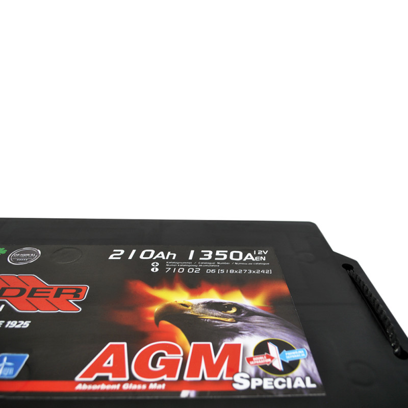 Автомобільний акумулятор SZNAJDER AGM Special 210Ah 1350 A 12V (D6) (710 02)
