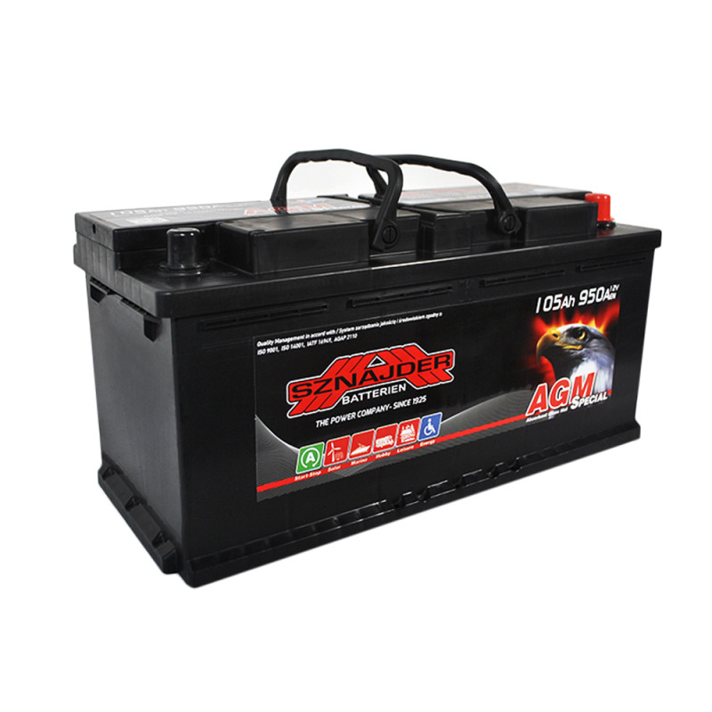 Автомобільний акумулятор SZNAJDER AGM 105Ah 950A R+ (L6) (605 02)