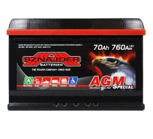 Автомобільний акумулятор SZNAJDER AGM 70Ah 760A R+ (L3) (570 02)