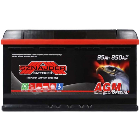 Автомобільний акумулятор SZNAJDER AGM  95Ah 850A R+ (L5) (595 02)