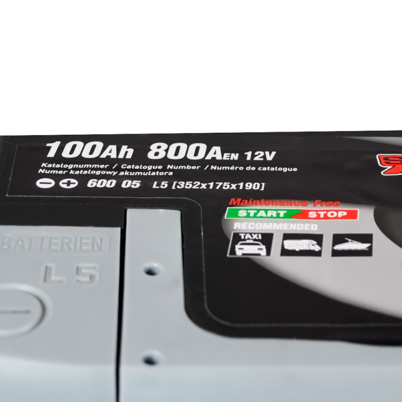Автомобільний акумулятор SZNAJDER Carbon Start Stop EFB 100Ah 800A R+ (L5) (600 05)
