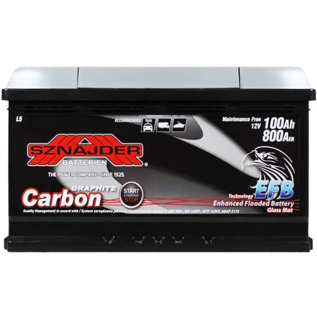 Автомобільний акумулятор SZNAJDER Carbon Start Stop EFB 100Ah 800A R+ (L5) (600 05)