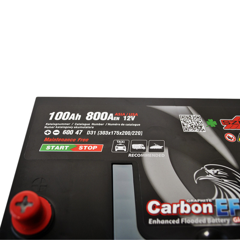 Автомобільний акумулятор SZNAJDER Carbon Start Stop EFB Asia 100Аh 800А L+ (D31) (600 47)