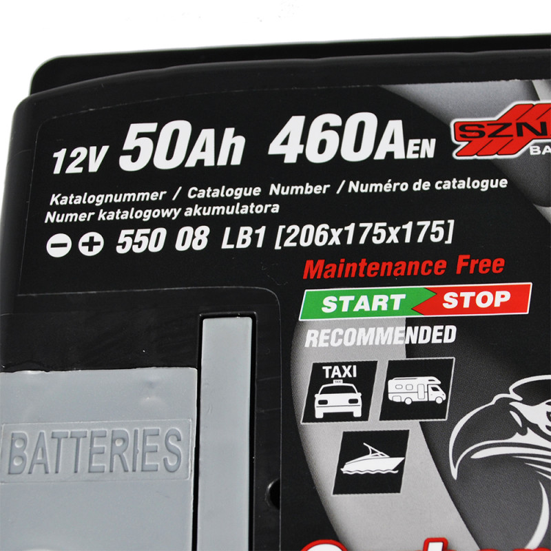Автомобільний акумулятор SZNAJDER Carbon Start Stop EFB 50Аh 460А R+ (LB1) (550 08)