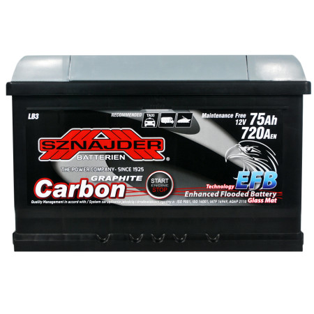 Автомобільний акумулятор SZNAJDER Carbon Start Stop EFB  75Ah 720A R+ (LB3) (575 08)