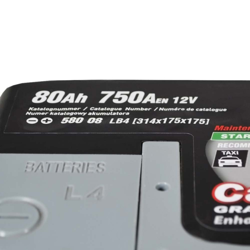 Автомобільний акумулятор SZNAJDER Carbon Start Stop EFB 80Аh 750А R+ (LB4) (580 08)