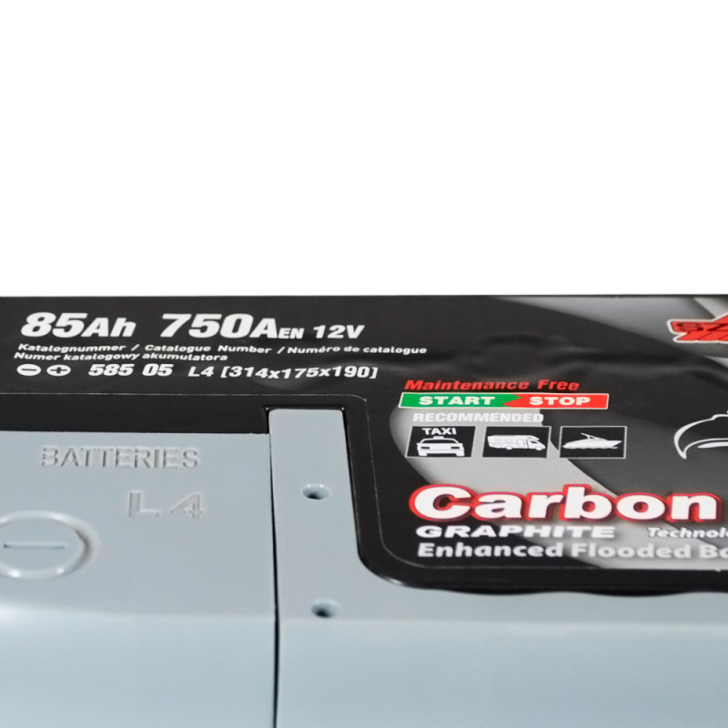 Автомобільний акумулятор SZNAJDER Carbon Start Stop EFB 85Ah 750A R+ (L4) (585 05)