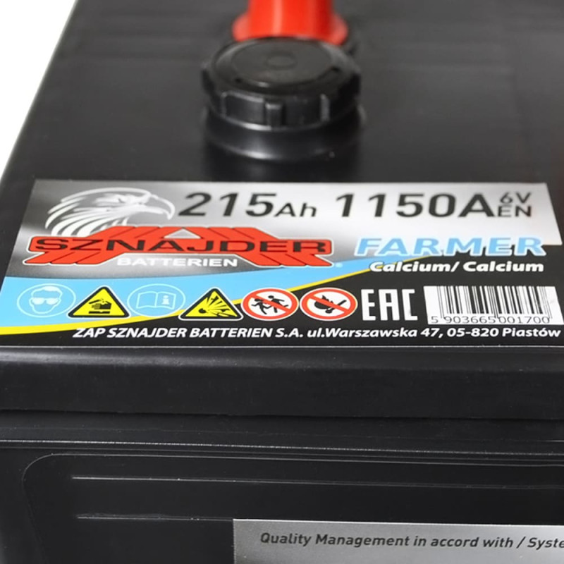 Автомобільний акумулятор SZNAJDER Farmer 215Ah 1150A L+ (лівий +)