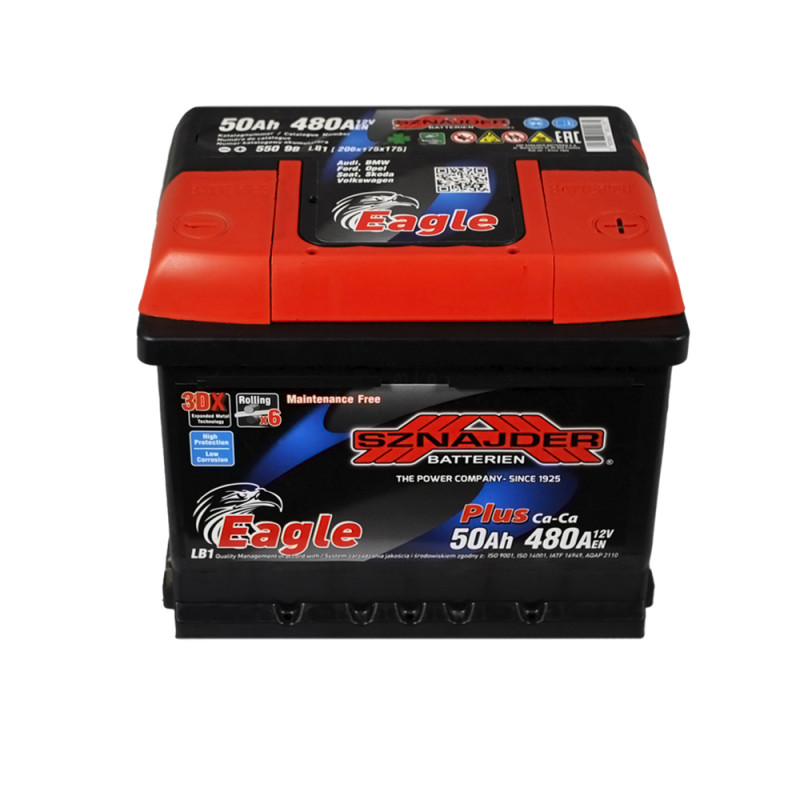 Автомобільний акумулятор SZNAJDER Plus 50Ah 480A R+ (LB1) (550 98)