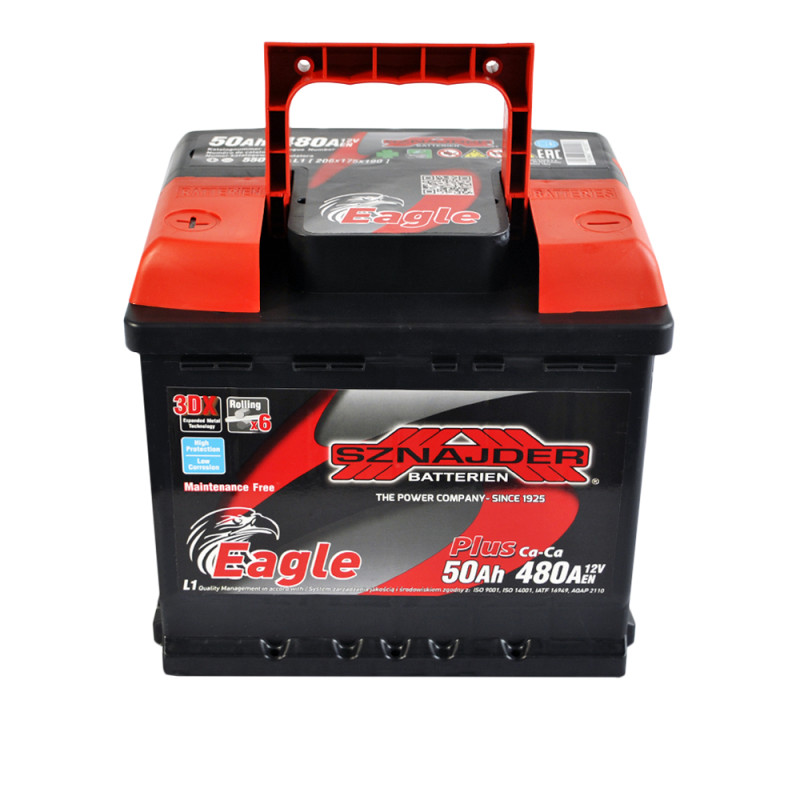 Автомобільний акумулятор SZNAJDER Plus 50Ah 480A L+ (L1) (550 96)