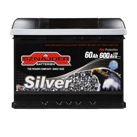 Автомобільний акумулятор SZNAJDER Silver 60Ah 600A L+ (L2) (560 85)