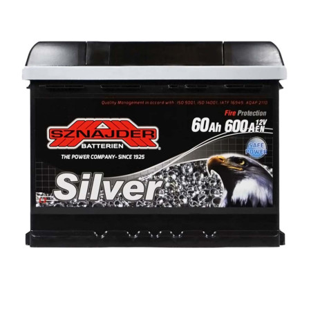 Автомобільний акумулятор SZNAJDER Silver 60Ah 600A R+ (L2) (560 83)