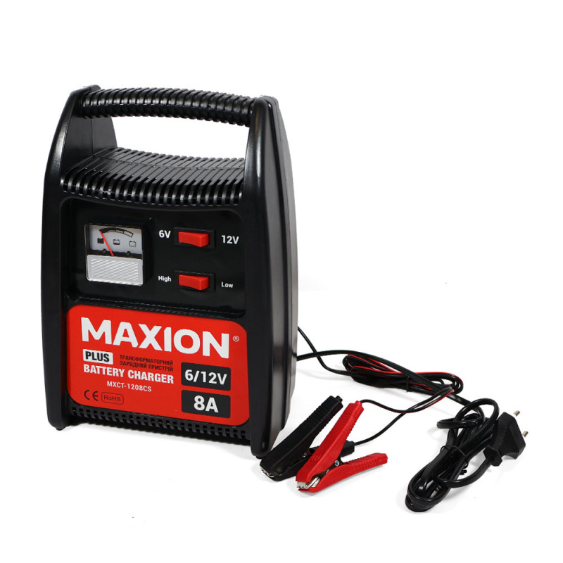 Трансформаторний зарядний пристрій MAXION MXCT-1208CS (8A, 12V)