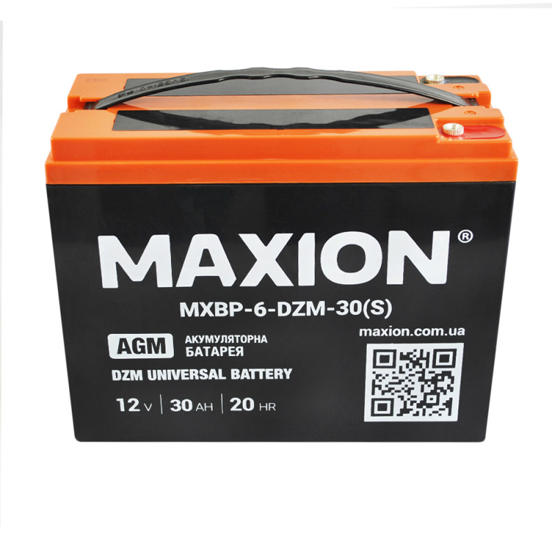 Акумулятор тяговий MAXION MXBT-6-DZM-30S (12V, 30Ah, +/-)