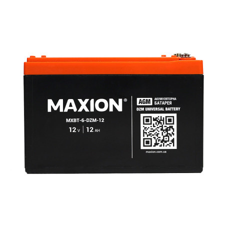 Акумулятор тяговий MAXION MXBT-6-DZM-12 (12V, 12Ah, +/-)