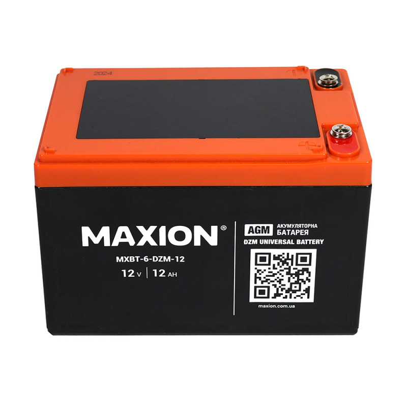 Акумулятор тяговий MAXION MXBT-6-DZM-12 (12V, 12Ah, +/-)