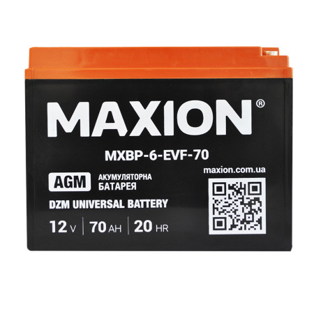 Акумулятор тяговий MAXION MXBT-6-EVF-70 (12V, 70А)