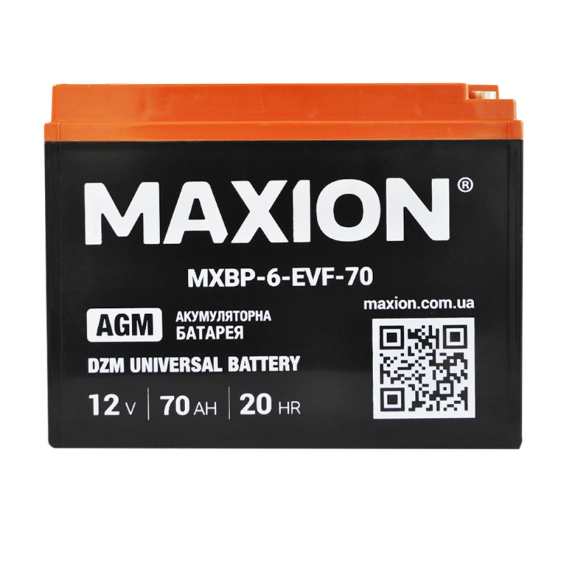 Акумулятор тяговий MAXION MXBT-6-EVF-70 (12V, 70А)