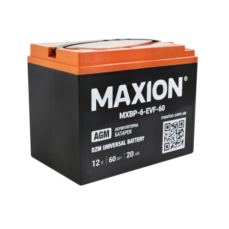 Акумулятор тяговий MAXION MXBT-6-EVF-60 (12V, 60Ah, +/-)