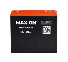 Акумулятор тяговий MAXION MXBT-6-DZM-20 (12V, 20Ah, -/+)