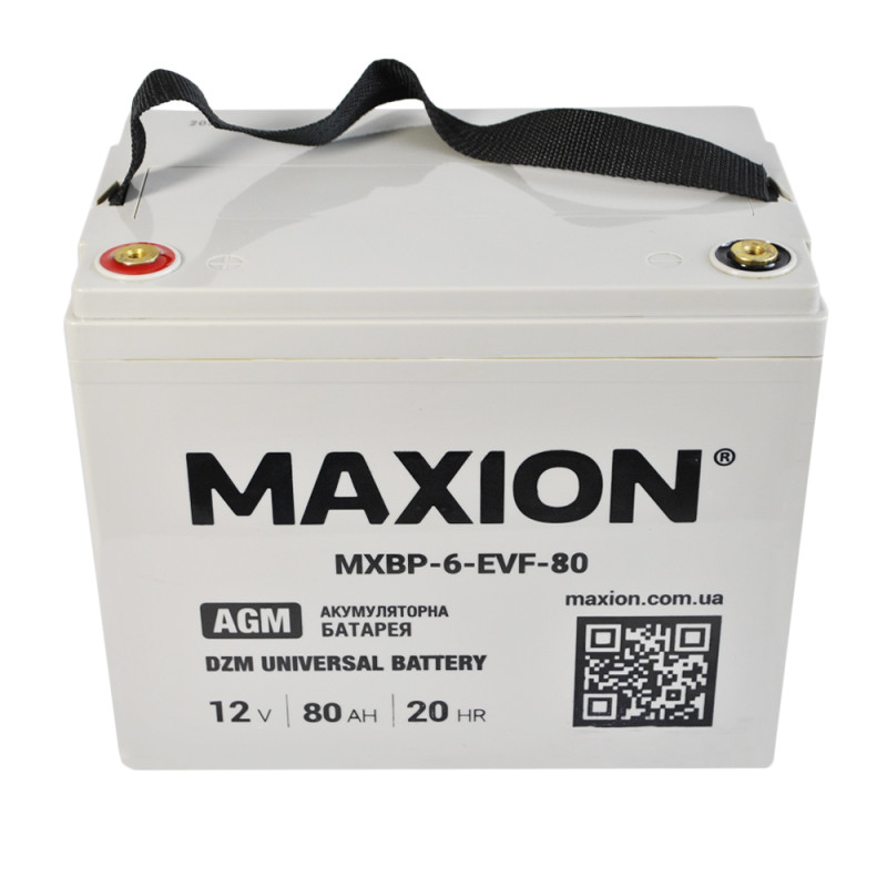 Акумулятор тяговий MAXION MXBT-6-EVF-80 (12V, 80Ah, +/-)