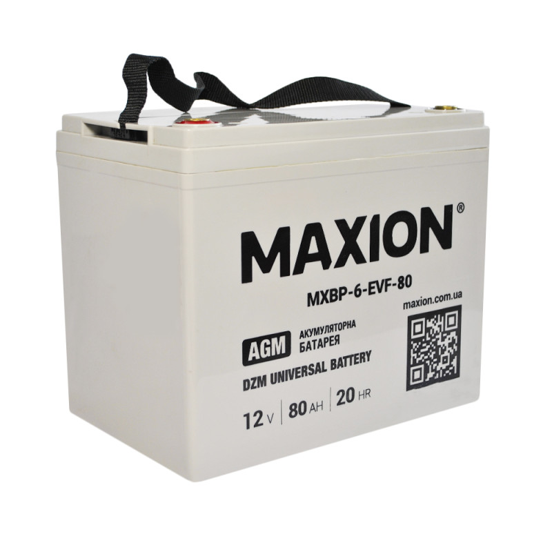 Акумулятор тяговий MAXION MXBT-6-EVF-80 (12V, 80Ah, +/-)