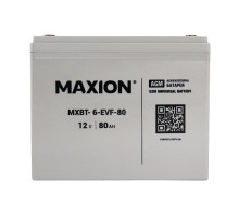 Акумулятор тяговий MAXION MXBT-6-EVF-80 (12V, 80Ah, +/-)