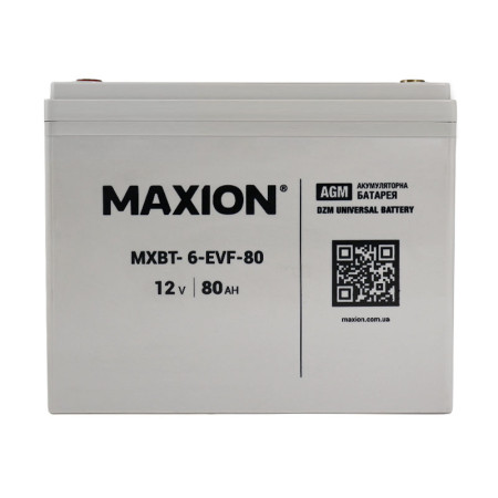 Акумулятор тяговий MAXION MXBT-6-EVF-80 (12V, 80Ah, +/-)
