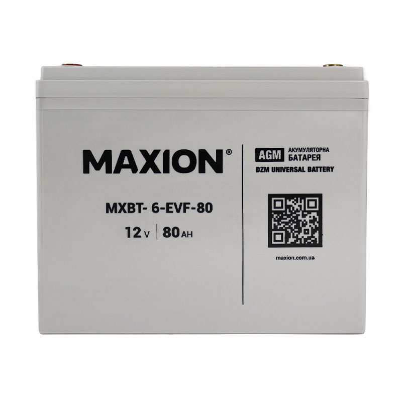 Акумулятор тяговий MAXION MXBT-6-EVF-80 (12V, 80Ah, +/-)