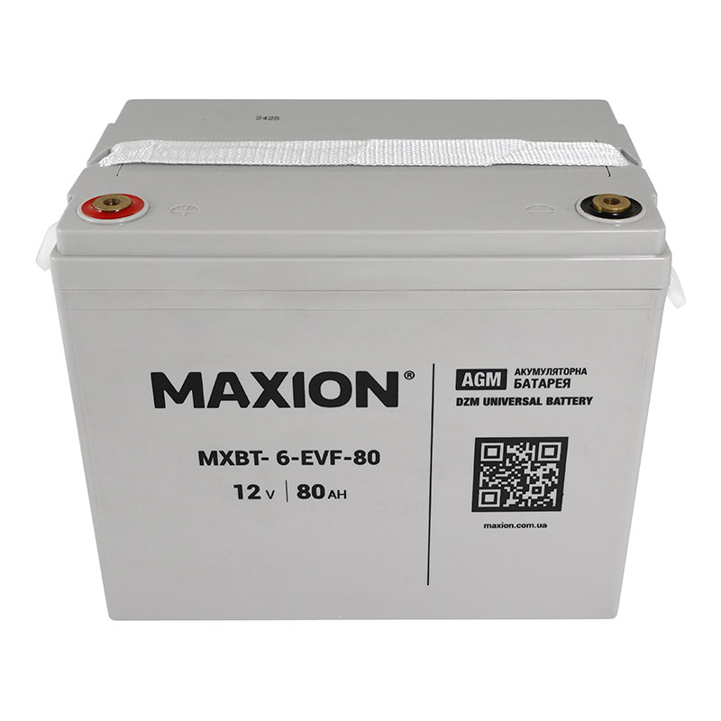 Акумулятор тяговий MAXION MXBT-6-EVF-80 (12V, 80Ah, +/-)