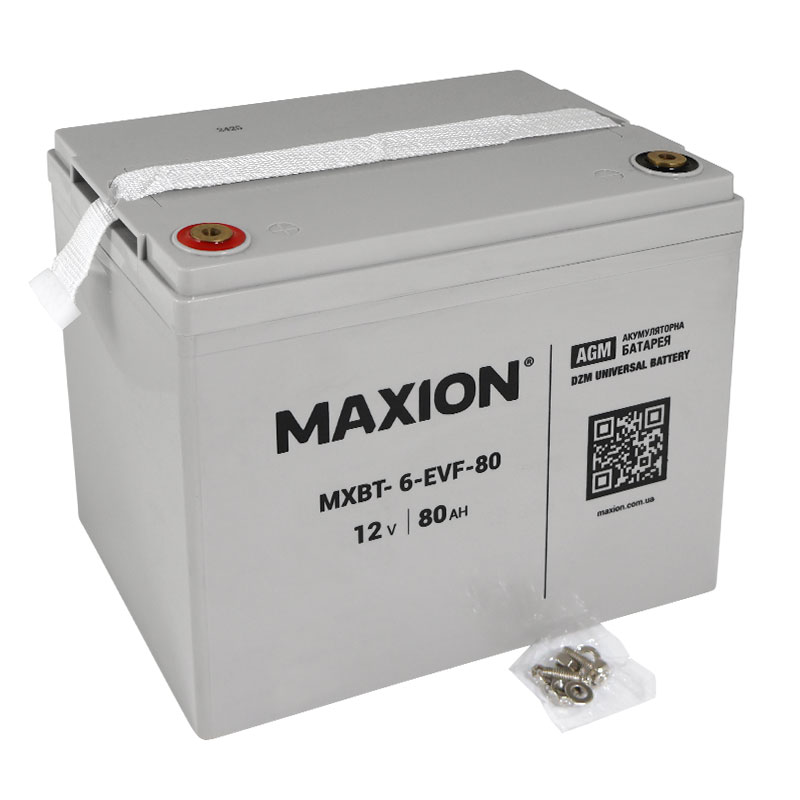 Акумулятор тяговий MAXION MXBT-6-EVF-80 (12V, 80Ah, +/-)